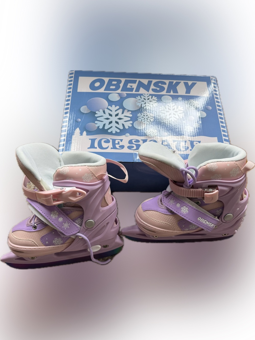 Obensky Pink & Lavender Kids Ice Skates